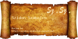 Szidon Szabolcs névjegykártya